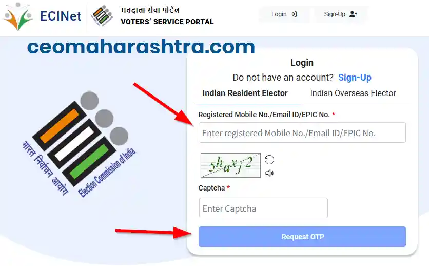 Voter Card Application Login 2025